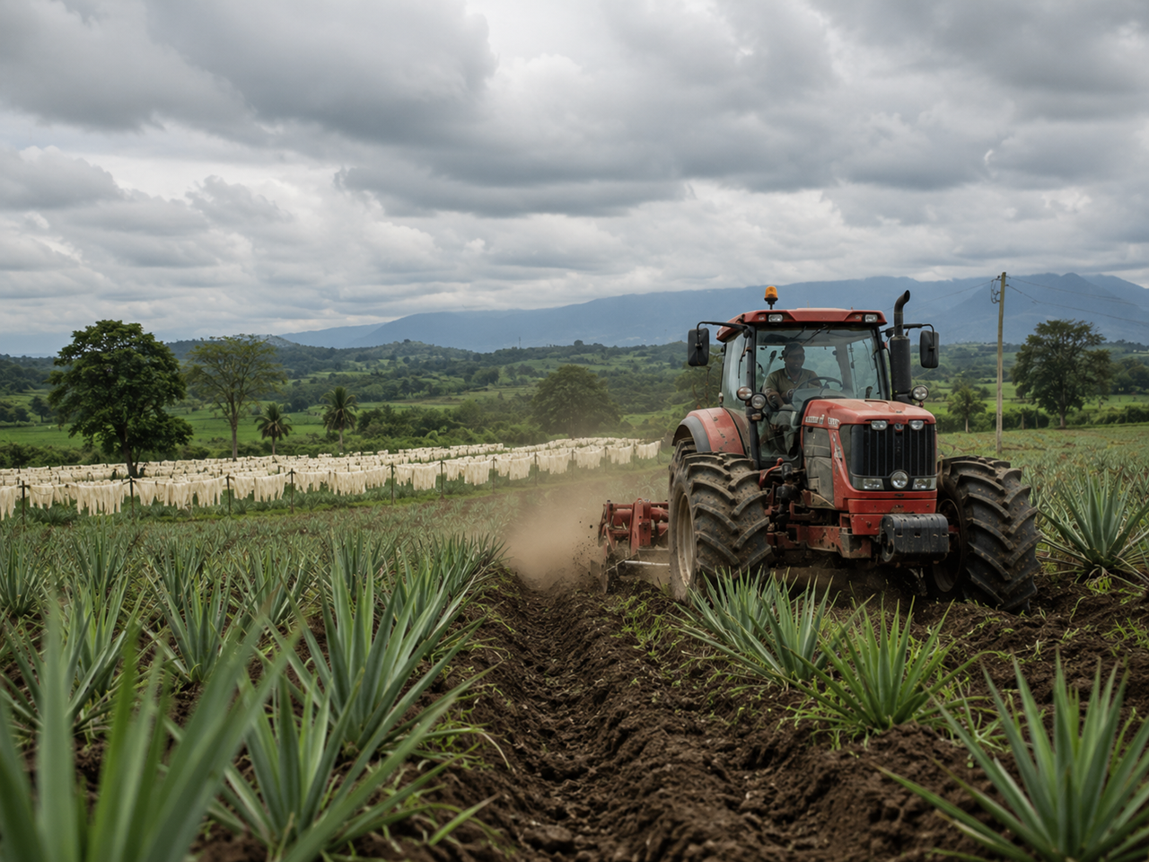 Sisal cultivation field in Tanzania