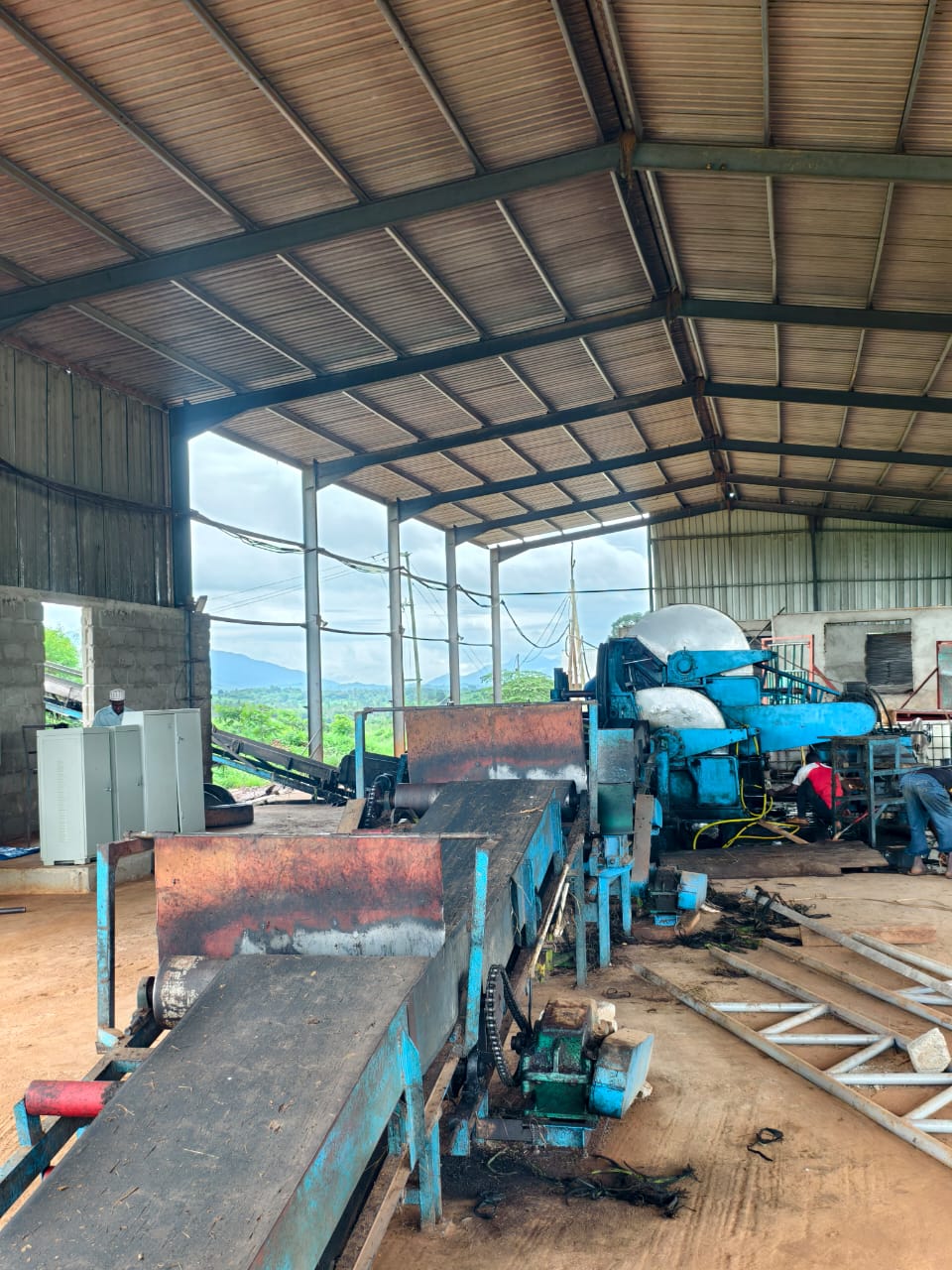 Sisal processing machinery at Grosso Sisal Industries