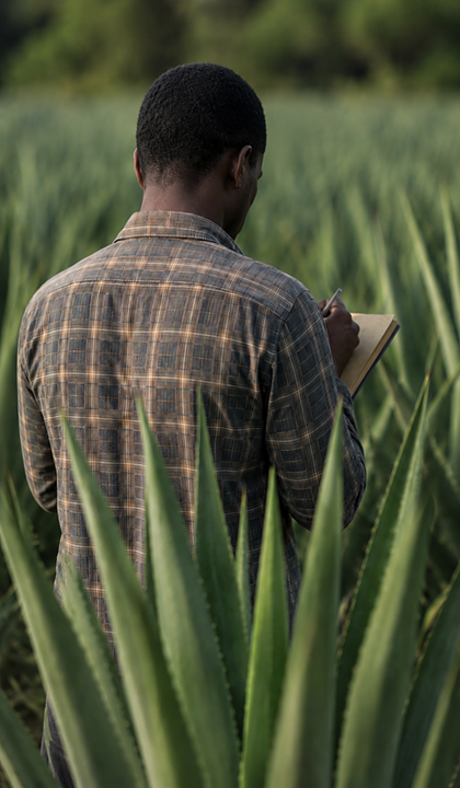 Sisal cultivation field in Tanzania